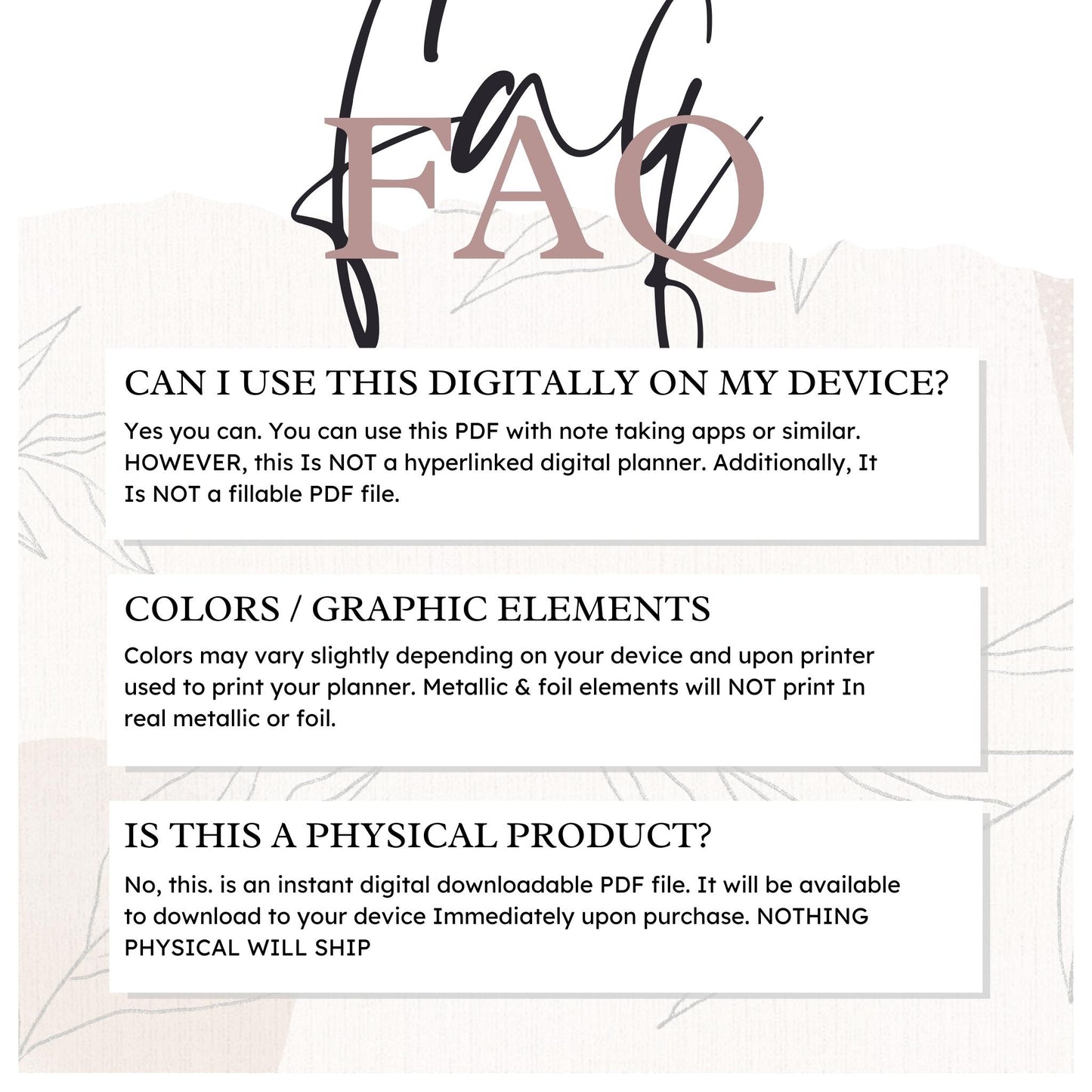 Grocery Assistant - Eucalyptus - Printable PDF - US LETTER