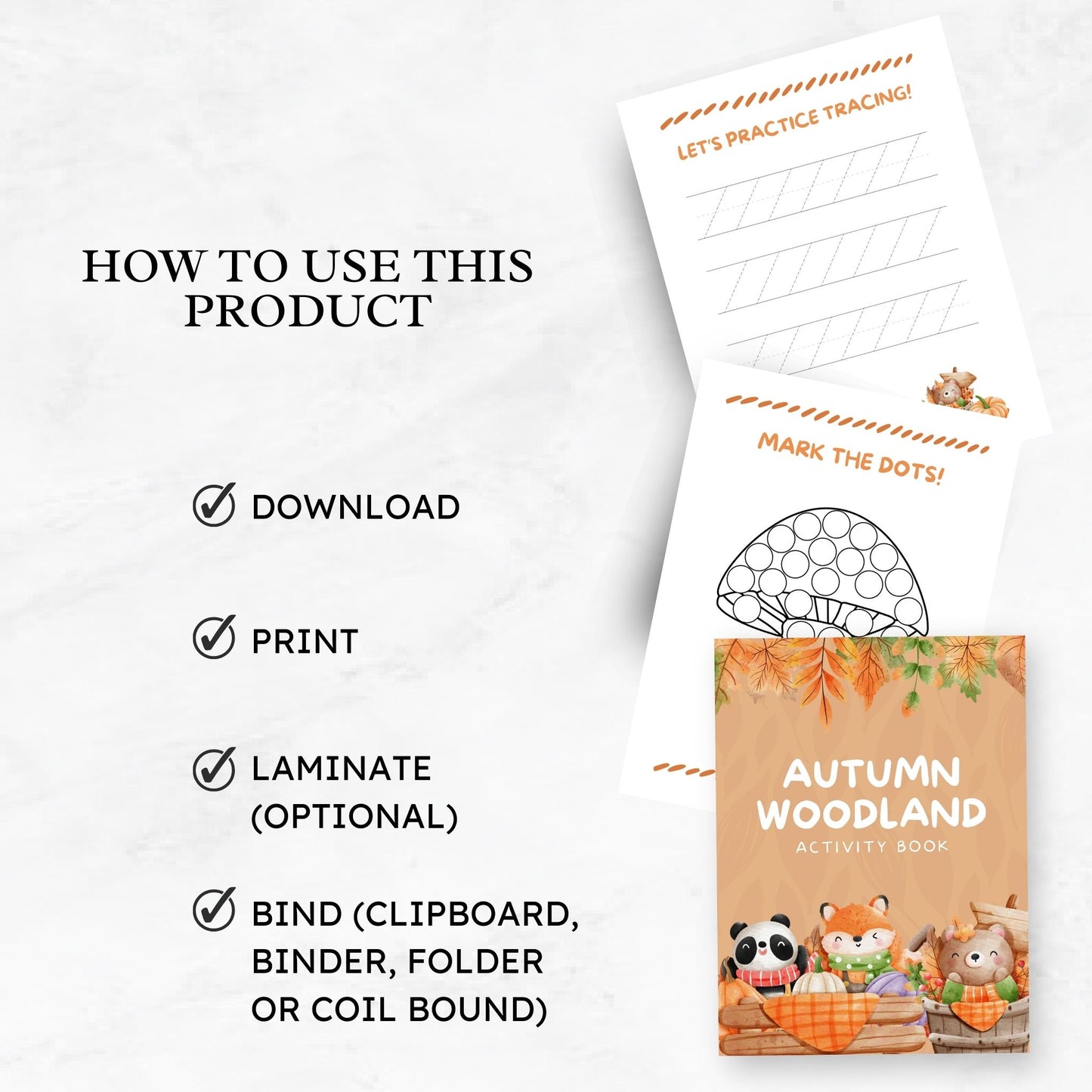 Autumn Activity Book Woodland Animals