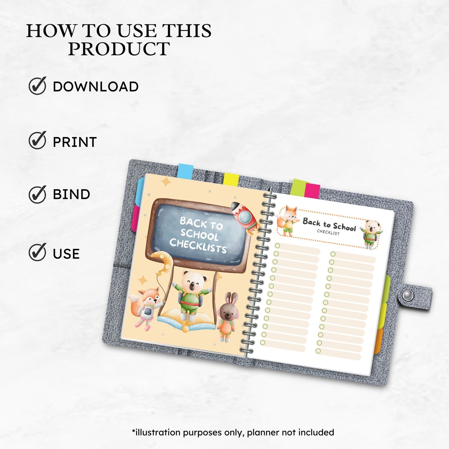 Printable Back to School Checklist Activity Book for Kids