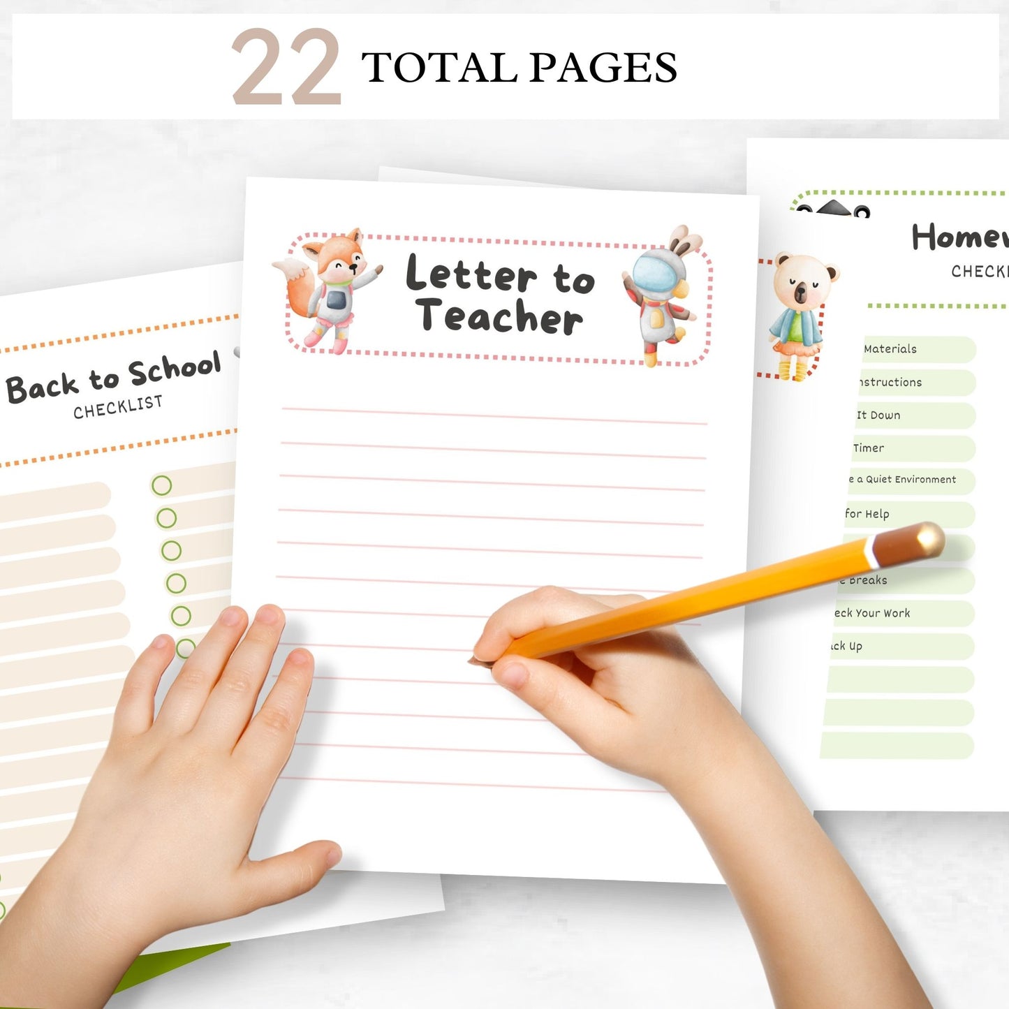 Printable Back to School Checklist Activity Book for Kids
