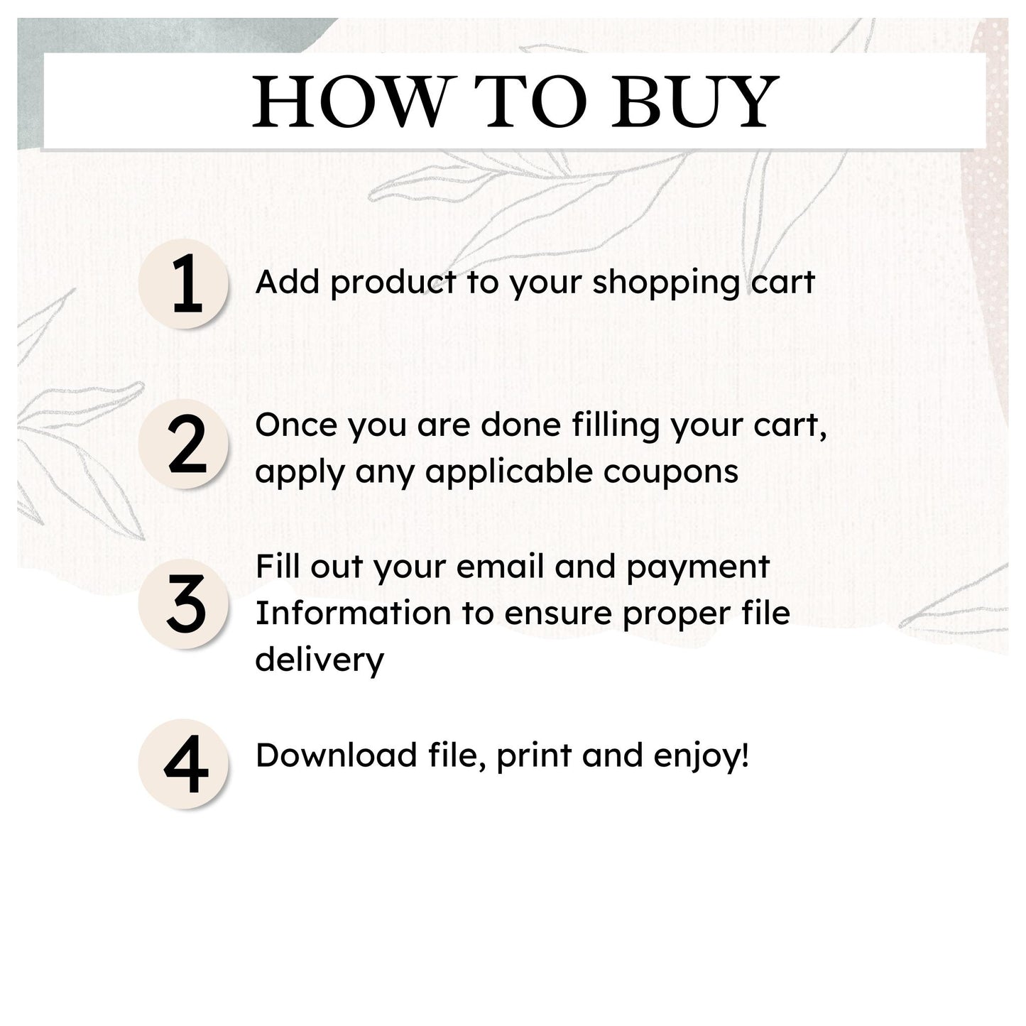 Grocery Assistant - Eucalyptus - Printable PDF - US LETTER