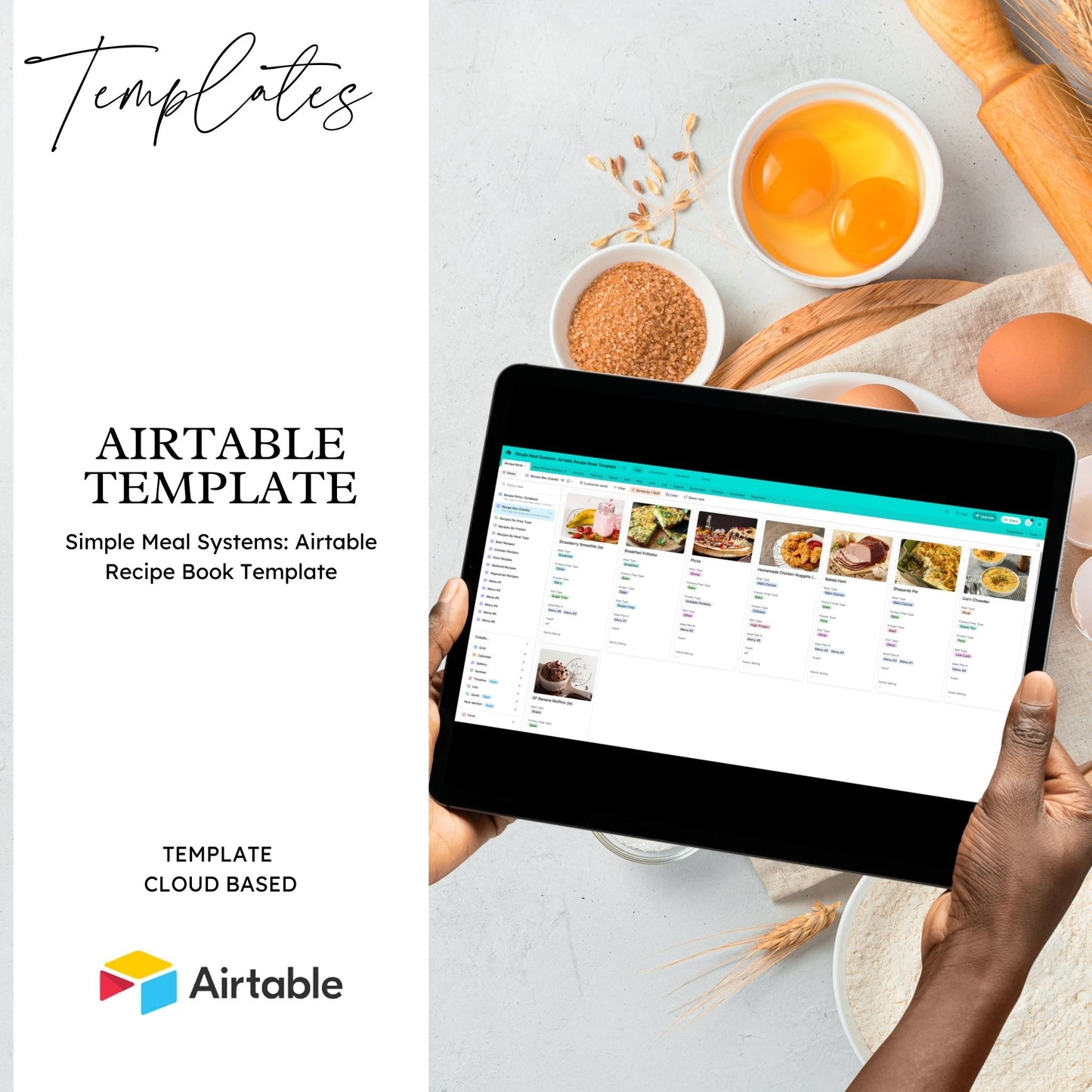 Airtable Meal Planning: Simple Meal Systems Recipe Book Template