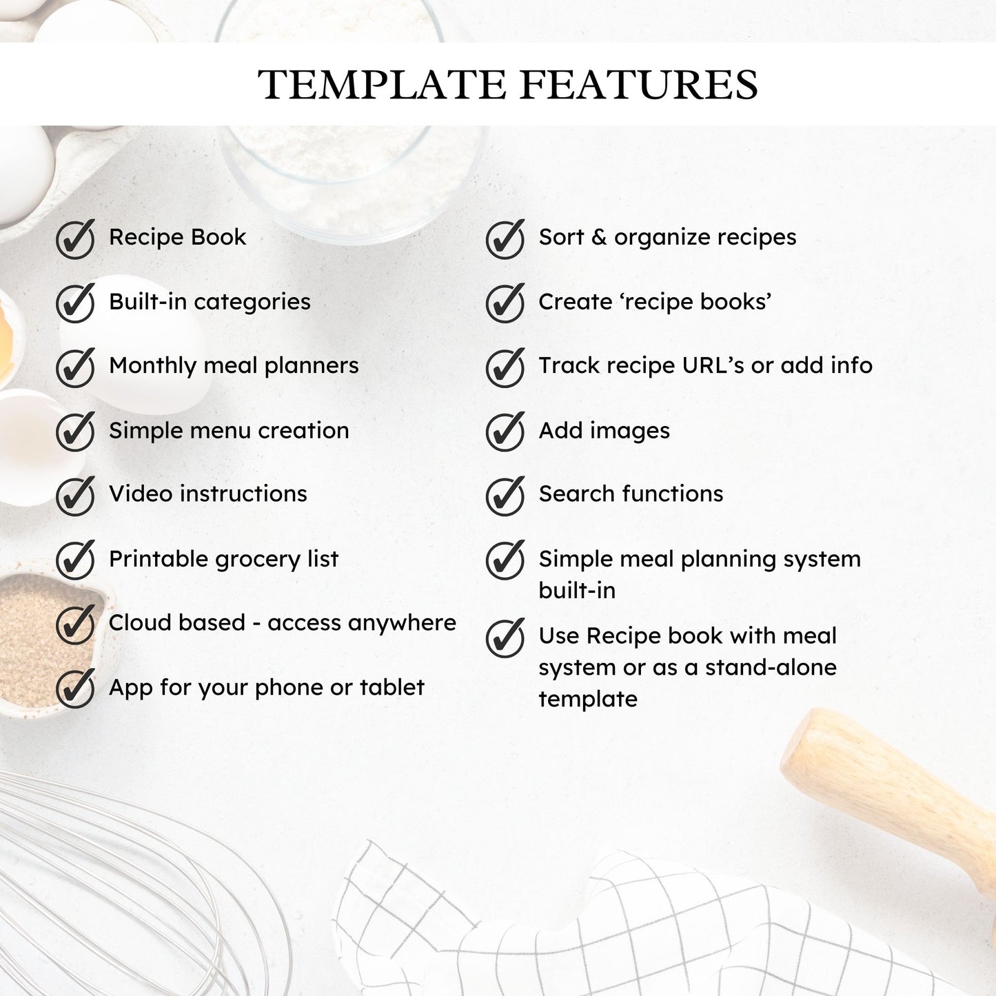 Airtable Meal Planning: Simple Meal Systems Recipe Book Template