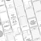 mockup image of the pages of the printable back to school coloring book planner