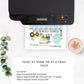 printer on a desk printing a copy of the construction worker back to school countdown printable. Text on image reads print at home or at a print shop