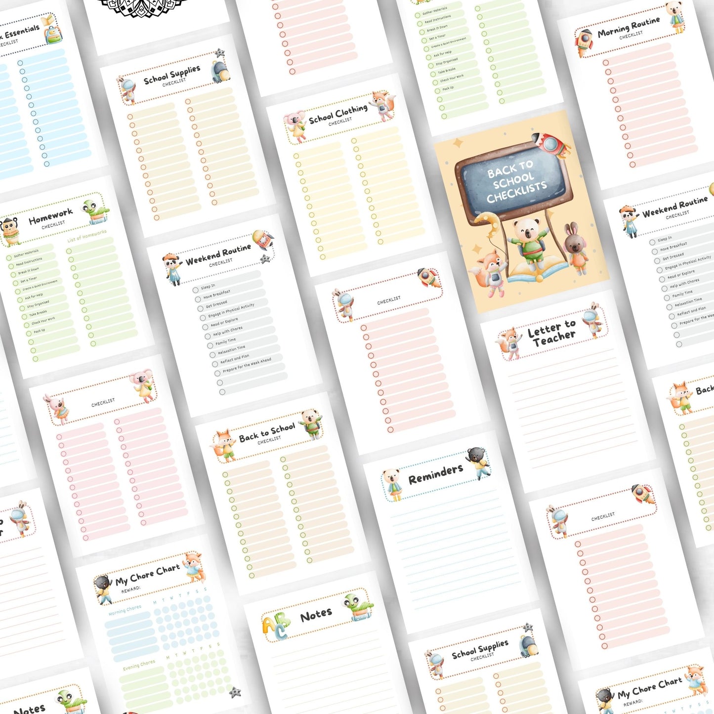 Printable Back to School Checklist Activity Book for Kids