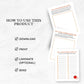 mockup image of back to school activity book 30 day challenge on marble tabletop stating how to use this product; download, print, laminate and bind